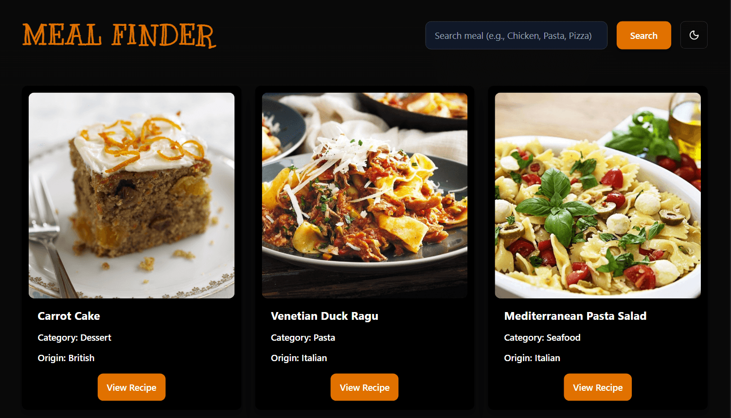 Meal Finder